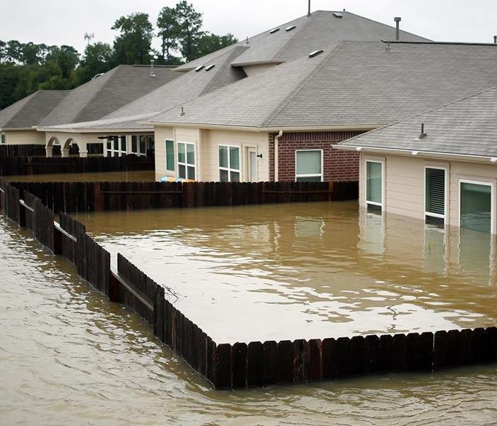 Picture of flooded homes